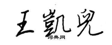 王正良王凯儿行书个性签名怎么写