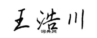 王正良王浩川行书个性签名怎么写