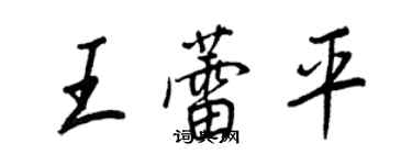 王正良王蕾平行书个性签名怎么写