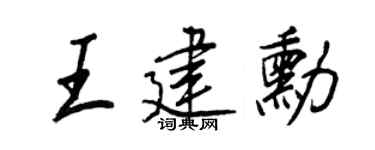 王正良王建勋行书个性签名怎么写