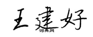 王正良王建好行书个性签名怎么写