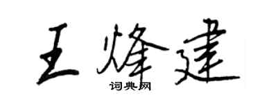 王正良王烽建行书个性签名怎么写