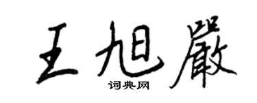 王正良王旭严行书个性签名怎么写