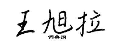 王正良王旭拉行书个性签名怎么写