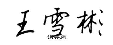 王正良王雪彬行书个性签名怎么写