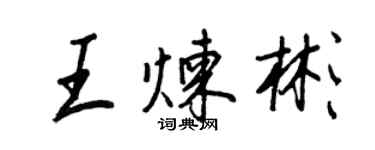 王正良王炼彬行书个性签名怎么写