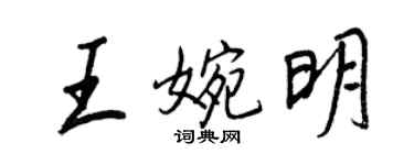 王正良王婉明行书个性签名怎么写