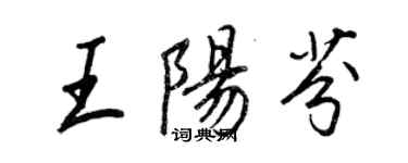 王正良王阳芬行书个性签名怎么写