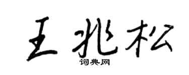 王正良王兆松行书个性签名怎么写