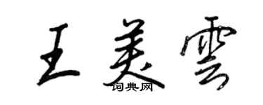 王正良王美云行书个性签名怎么写