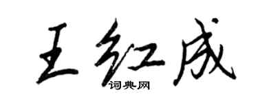 王正良王红成行书个性签名怎么写