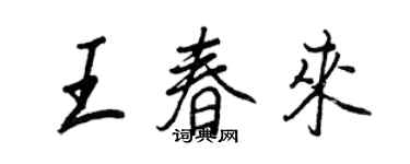 王正良王春来行书个性签名怎么写