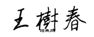 王正良王树春行书个性签名怎么写