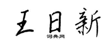 王正良王日新行书个性签名怎么写