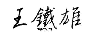王正良王铁雄行书个性签名怎么写