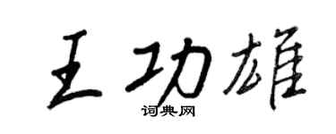 王正良王功雄行书个性签名怎么写