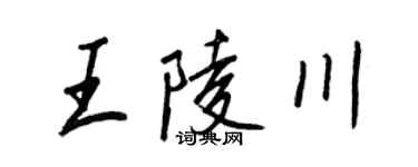 王正良王陵川行书个性签名怎么写