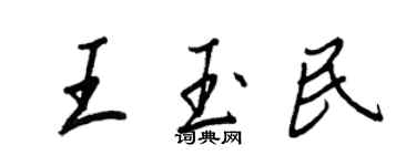 王正良王玉民行书个性签名怎么写