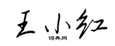 王正良王小红行书个性签名怎么写