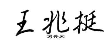 王正良王兆挺行书个性签名怎么写