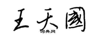 王正良王夭国行书个性签名怎么写