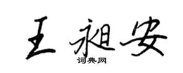 王正良王昶安行书个性签名怎么写