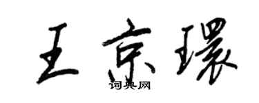 王正良王京环行书个性签名怎么写
