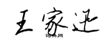 王正良王家迅行书个性签名怎么写