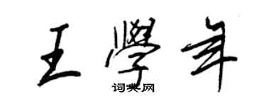 王正良王学年行书个性签名怎么写