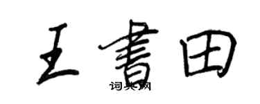 王正良王书田行书个性签名怎么写