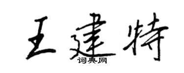 王正良王建特行书个性签名怎么写