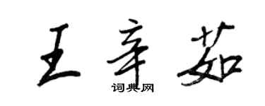 王正良王辛茹行书个性签名怎么写