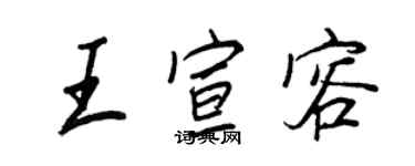 王正良王宣容行书个性签名怎么写