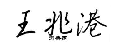 王正良王兆港行书个性签名怎么写