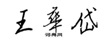 王正良王华岱行书个性签名怎么写