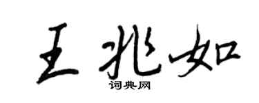 王正良王兆如行书个性签名怎么写