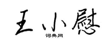 王正良王小慰行书个性签名怎么写