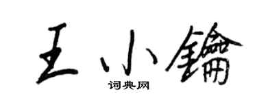 王正良王小钥行书个性签名怎么写