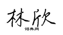 王正良林欣行书个性签名怎么写