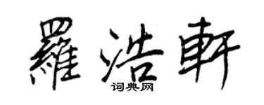 王正良罗浩轩行书个性签名怎么写