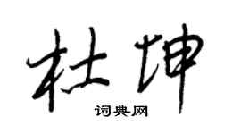 王正良杜坤行书个性签名怎么写
