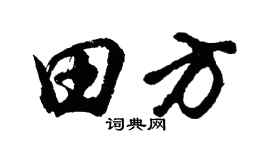 胡问遂田方行书个性签名怎么写