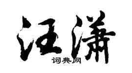 胡问遂汪潇行书个性签名怎么写