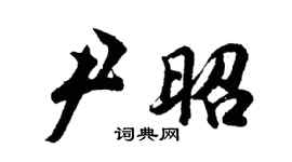胡问遂尹昭行书个性签名怎么写