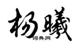 胡问遂杨曦行书个性签名怎么写