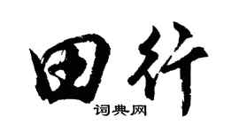 胡问遂田行行书个性签名怎么写