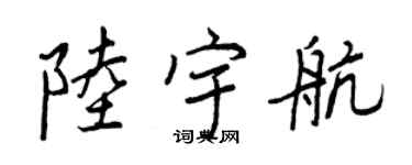 王正良陆宇航行书个性签名怎么写