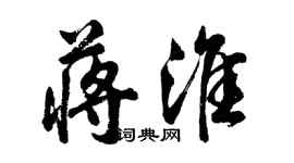 胡问遂蒋淮行书个性签名怎么写