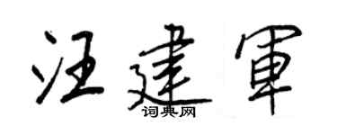 王正良汪建军行书个性签名怎么写