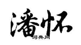 胡问遂潘怀行书个性签名怎么写